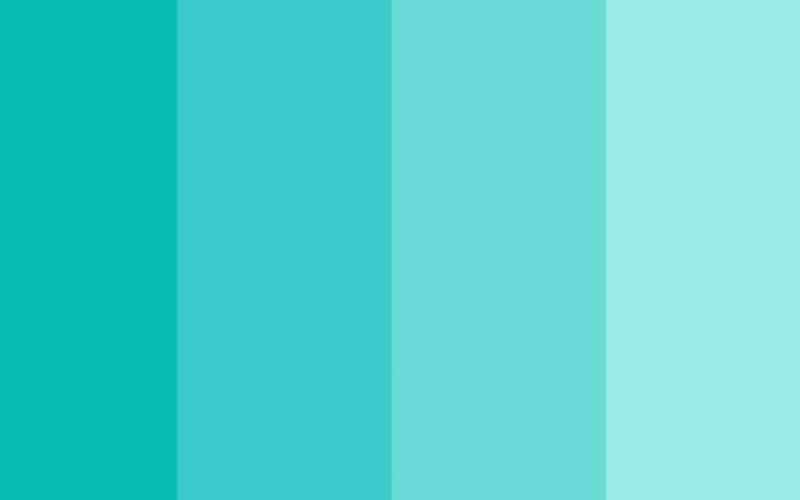 Une noble nuance de turquoise est la couleur Tiffany à l'intérieur Conception d'un petit studio de style Tiffany.